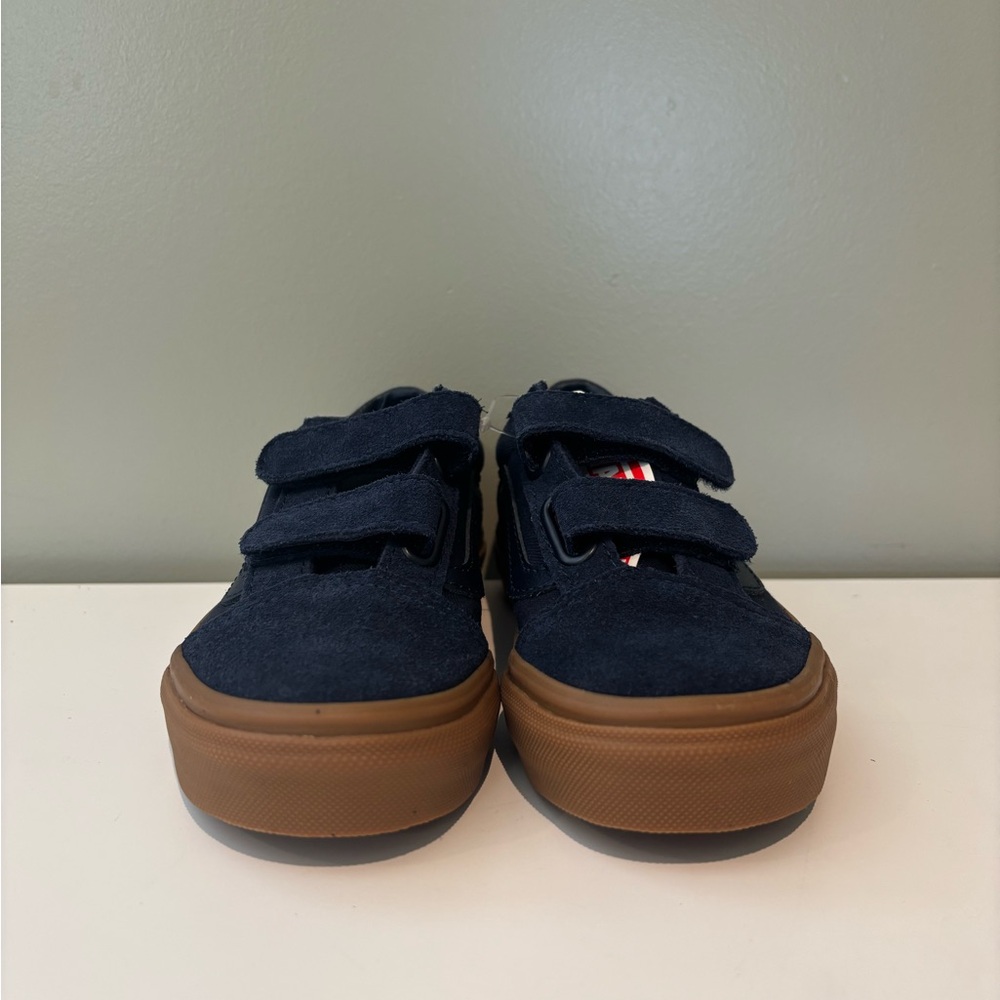 Vans Blue and Brown Canvas Sneakers